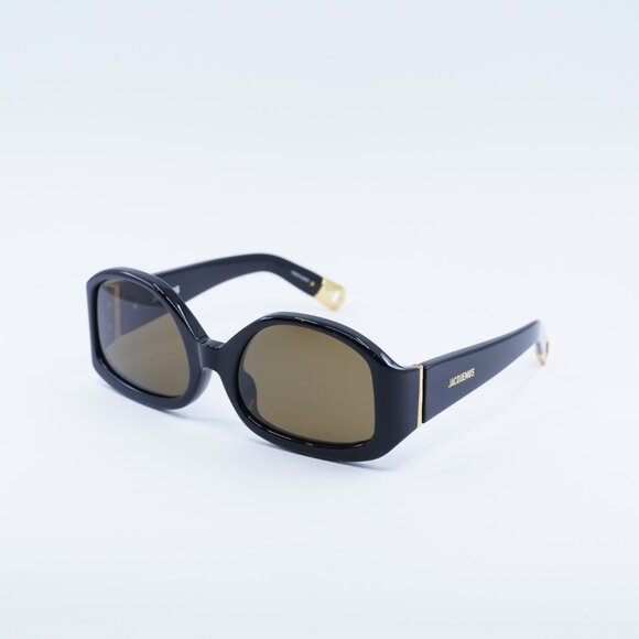 Jacquemus COLAPSO JAC/15 C1 Sunglasses Black Geometric Frame, Brown Lenses - Picture 7 of 10